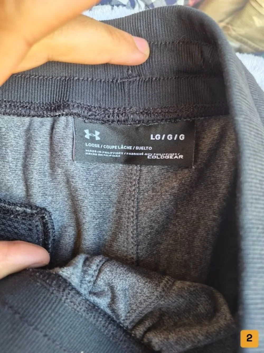 Under Armour Coldgear joggers Size LG gray - Picture 4 of 5